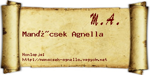 Manácsek Agnella névjegykártya